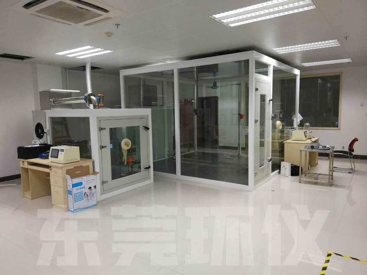 空氣凈化器CADR測試艙和CCM艙的連接方式(圖1) 連接方式圖